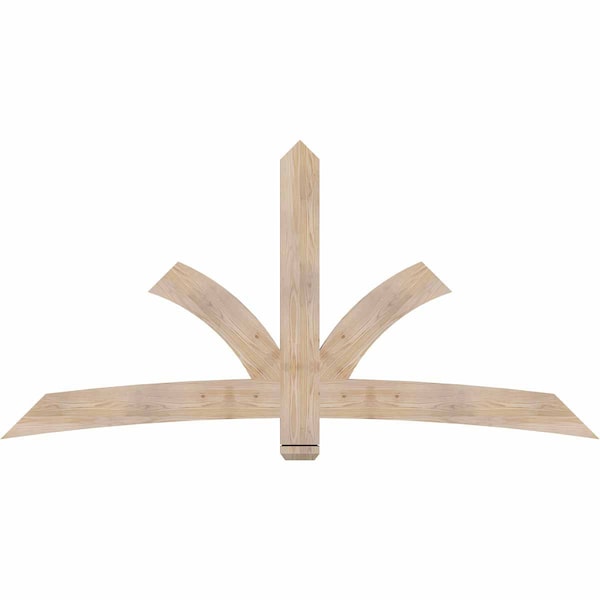 Ekena Millwork Davenport Smooth Timber Gable Bracket, Douglas Fir, 84"W x 42"H x 1 1/2"D x 5 1/2"F, 12/12 Pitch GBW084X42X0206DAV00SDF - main